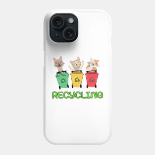 CUTE KITTIES RECYCLING GO GREEN Phone Case