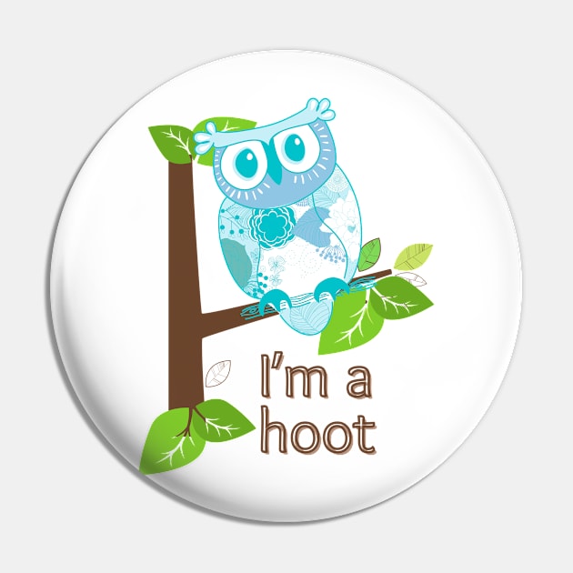 Blue owl Pin by Once Upon a Find Couture 