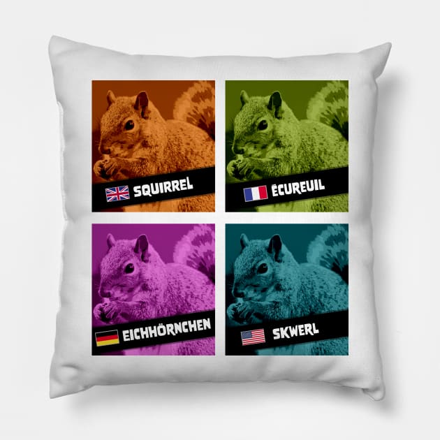 SPM Multilingual Squirrel Pillow by Set Piece Menu Podcast