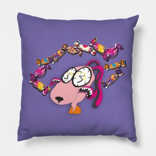 Crazy Rabbit Candies Pillow