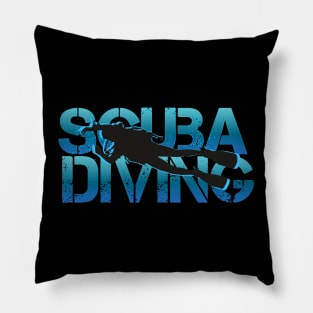 Scuba diving t-shirt design Pillow