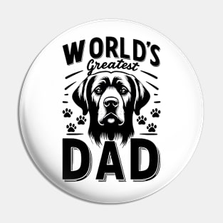 World's Greatest Dog Dad Fathers Day Puppy Lover Dog Paw Pin