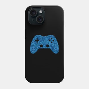 Blue Geometric Pattern - Gaming Gamer Abstract - Gamepad Controller - Video Game Lover - Graphic Background Phone Case