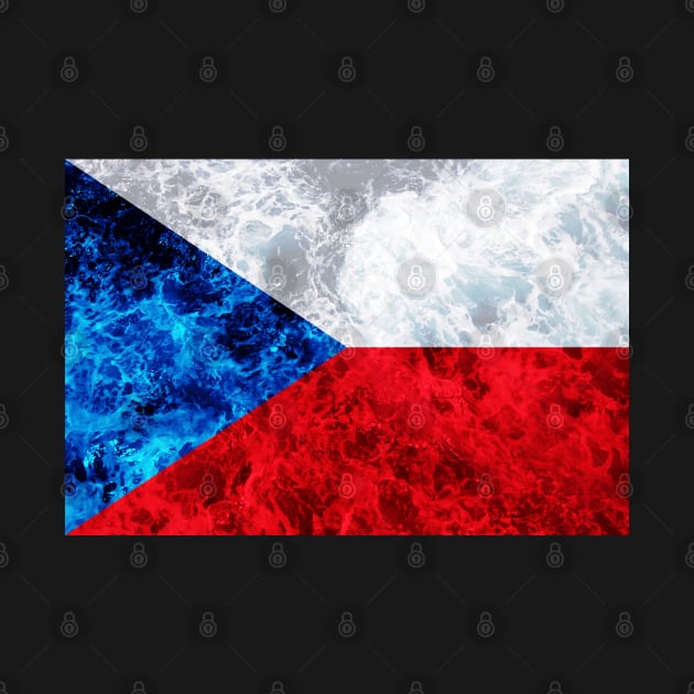 Flag of Czech Republic – Ocean Waves by DrPen