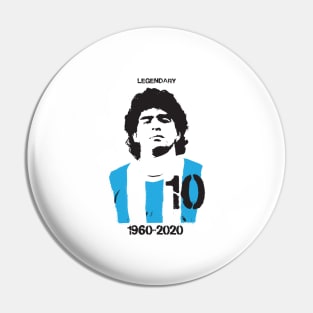 Memory Diego Maradona 10 Hand Of God Legendary 1960-2020 Pin