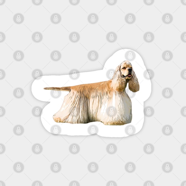 American Cocker Spaniel Golden Beauty Magnet by ElegantCat