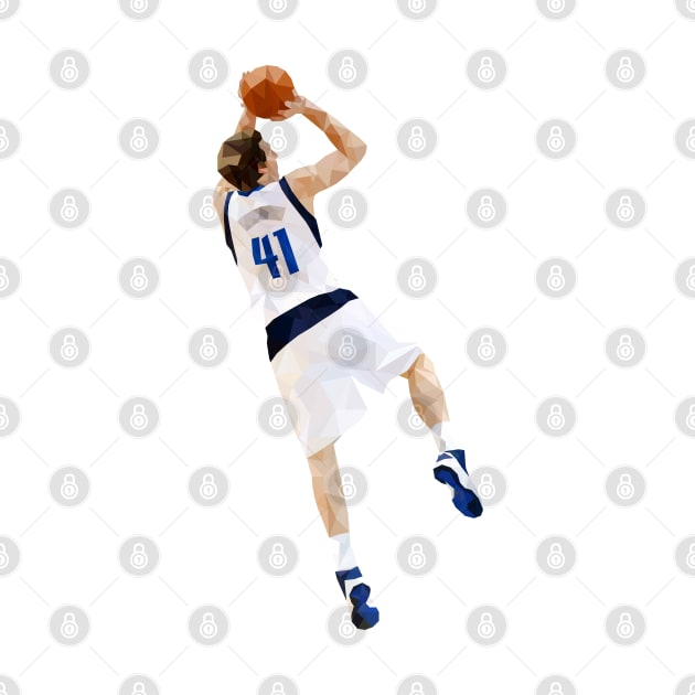 Dirk Nowitzki Fadeaway by rattraptees