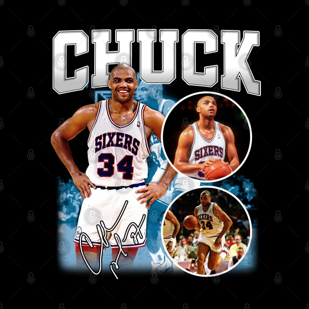 Charles Barkley The Chuck Basketball Legend Signature Vintage Retro 80s 90s Bootleg Rap Style by CarDE