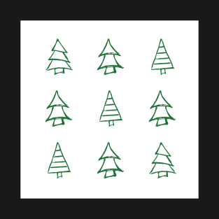 Christmas Trees Sketches T-Shirt