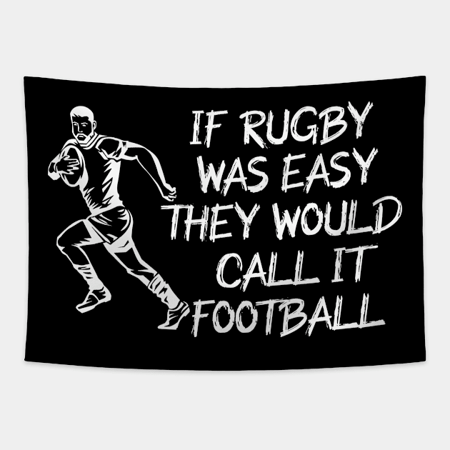 if rugby was easy Tapestry by Jabinga