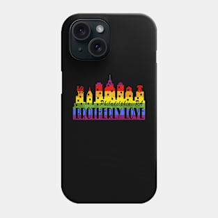 Brotherly Love Philadelphia City Skyline Rainbow Philly Liberty Bell Phone Case