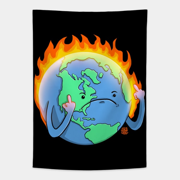 Earth Fire Tapestry by Robisrael