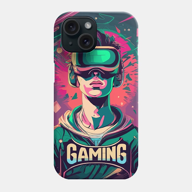 Gaming Boy poster design Phone Case by NegVibe