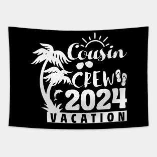 Cousin Crew 2024 Summer Vacation Beach Family Trips Matching Tapestry