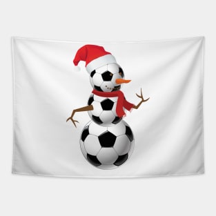 Football Snowman Christmas Tapestry