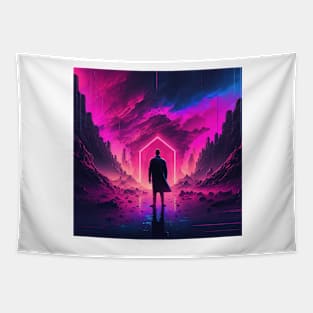 Synthwave apocalypse Tapestry