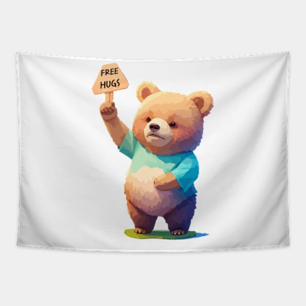 FREE HUGS Tapestry by Moulezitouna