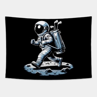 Golf Novelty Funny Astronaut Golfing Funny Golf Tapestry