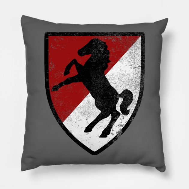 11th Armored Cavalry Regiment (distressed) Pillow by Firemission45