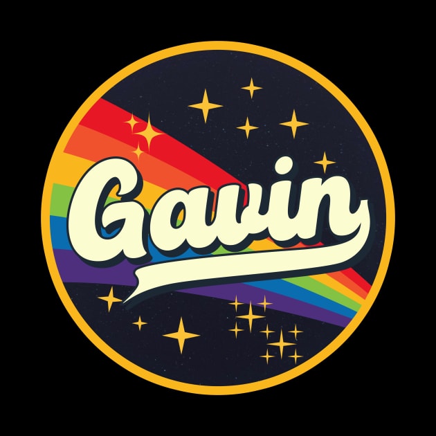 Gavin // Rainbow In Space Vintage Style by LMW Art