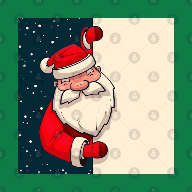 Santa Claus Holding banner by Mako Design 