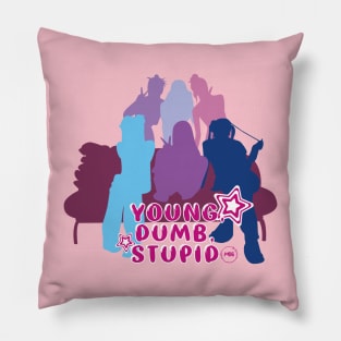 Silhouette design of the Young,dumb,stupid dance by NMIXX Pillow