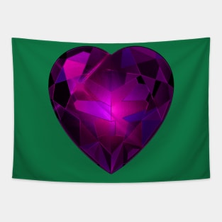 Pink Heart Gemstone Tapestry