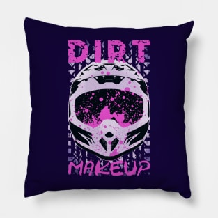 Dirt Makeup | Dirt Bike Graphic Design Pillow