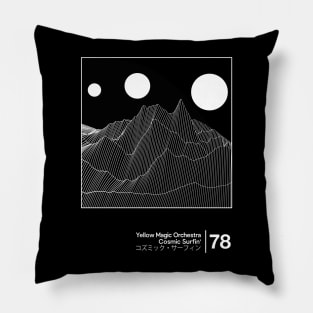 Cosmic Surfin' / Minimal Style Fan Design Pillow