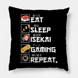 Cool isekai Gaming For Men Women Kids Kawaii Otaku sekai Gamers Tee Pillow