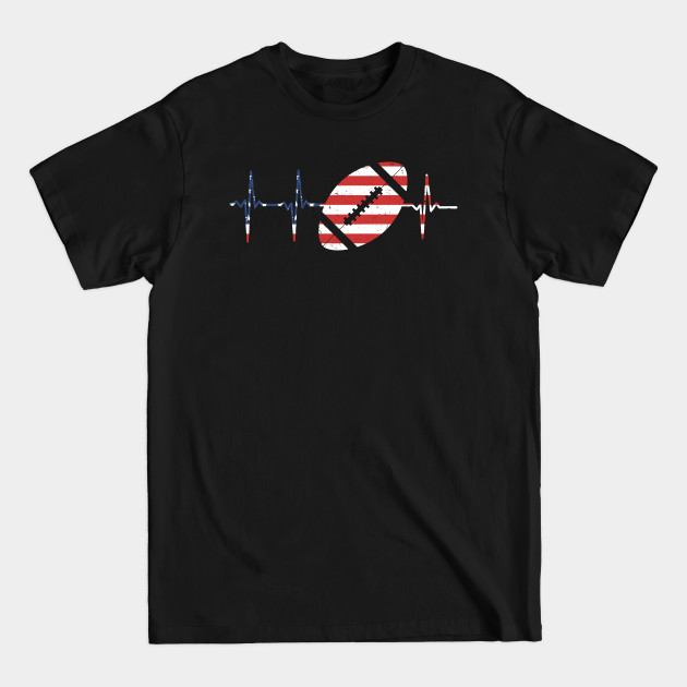 Discover Football Player Shirt | Heartbeat 4th Of July Gift - Football Player - T-Shirt