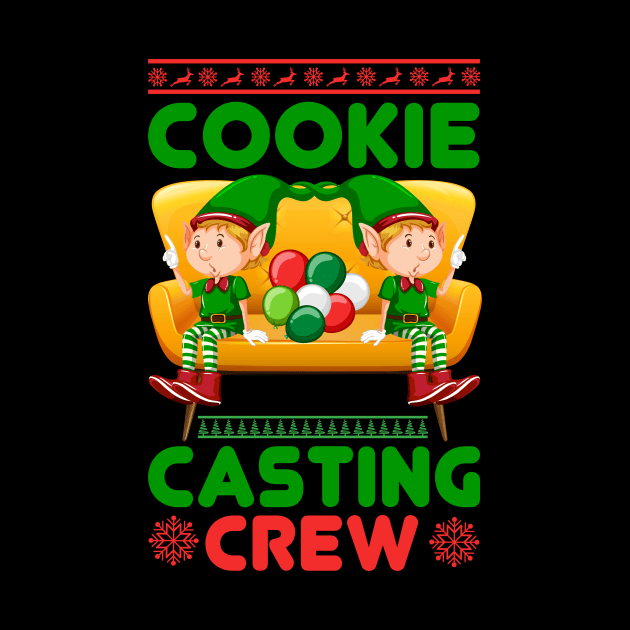 Cookie Casting Crew Funny Ugly Xmas Ugly Christmas by fromherotozero