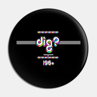 Dig? 1960 ColorGroove Retro-Rainbow-Tube nostalgia (wf) Pin