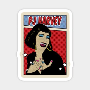 PJ Harvey Pop Art Comic Style Magnet