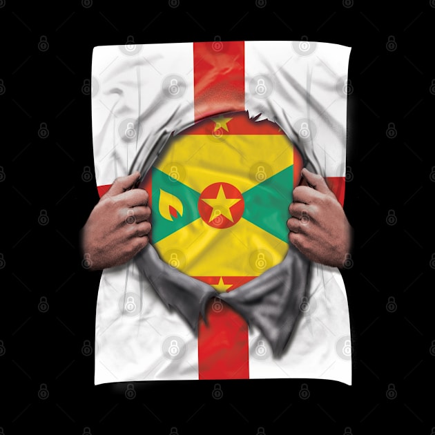 Grenada Flag English Flag Ripped - Gift for Grenadan From Grenada by Country Flags