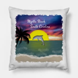 Myrtle Beach SC Scene Pillow