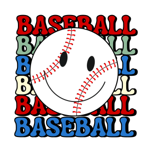 Comfort Colors Baseball smiley face T-Shirt