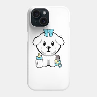 Cute furry dog Gender reveal - its a boy Phone Case