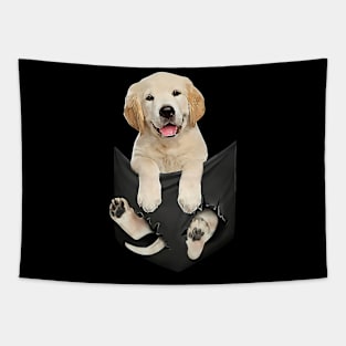 Golden retriever with love Tapestry