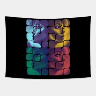 A feminine face Tapestry