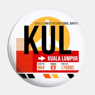 Kuala Lumpur (KUL) Airport // Sunset Baggage Tag Pin