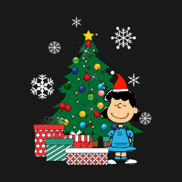 Lucy Van Pelt Around The Christmas Tree - Lucy Van Pelt - T-Shirt
