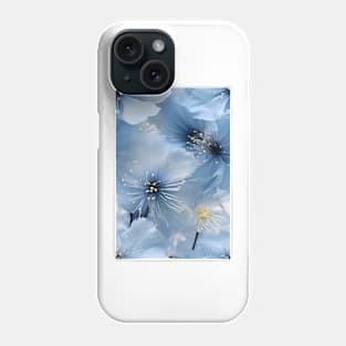 Beautiful white flowers with cool deep blue ascents ! Phone Case