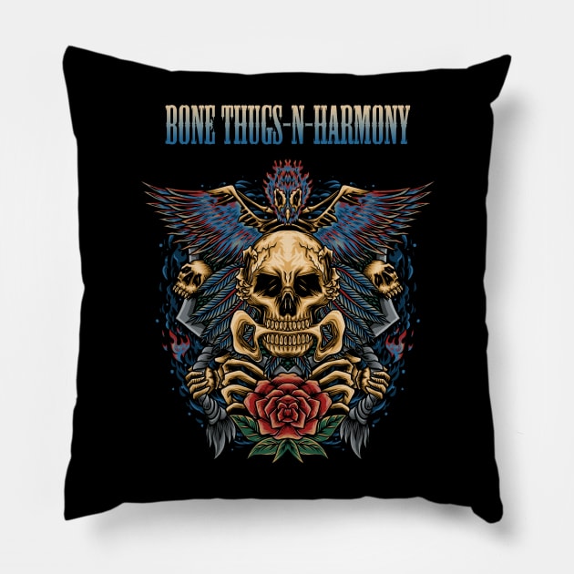 BONE THUGS N HARMONY BAND Pillow by MrtimDraws