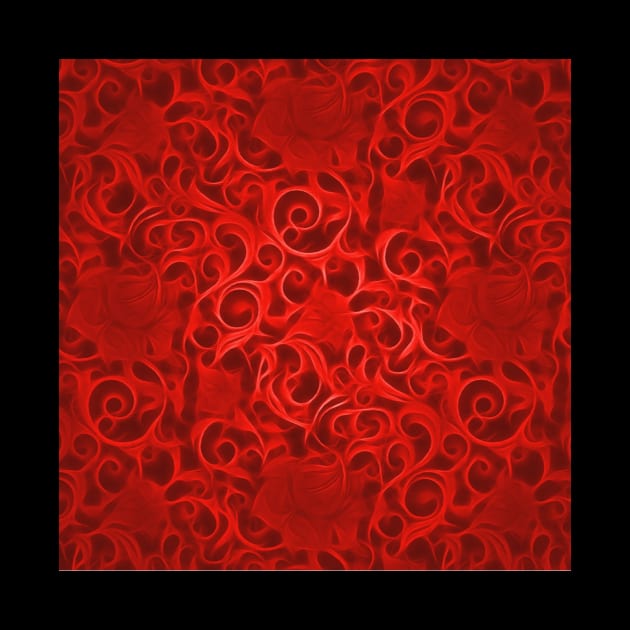 Gothic Deep Red Floral by Ellie B Designs