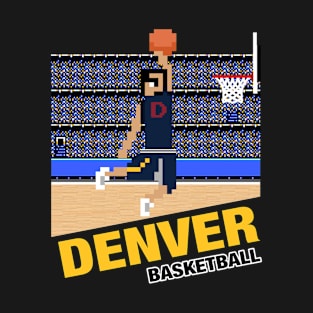 Denver Basketball 8 bit pixel art cartridge design T-Shirt