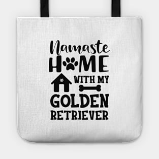 Golden Retriever - Namaste home with golden retriever Tote