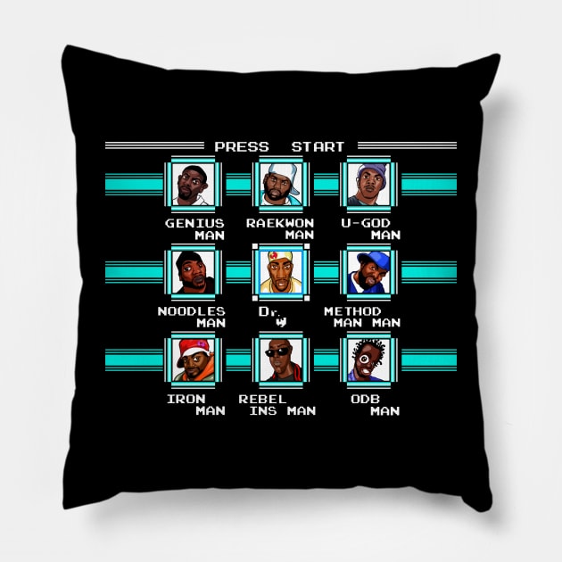 wu tang fight Pillow by low spirit