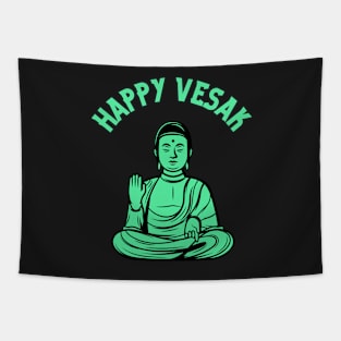 Happy Vesak Buddha Tapestry