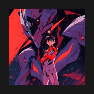 Discover Apocalyptic Anime Art and Surreal Manga Designs - Futuristic Illustrations Inspired by Neon Genesis Evangelion T-Shirt